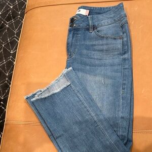 CAbi- hi-low crop jeans - size 4